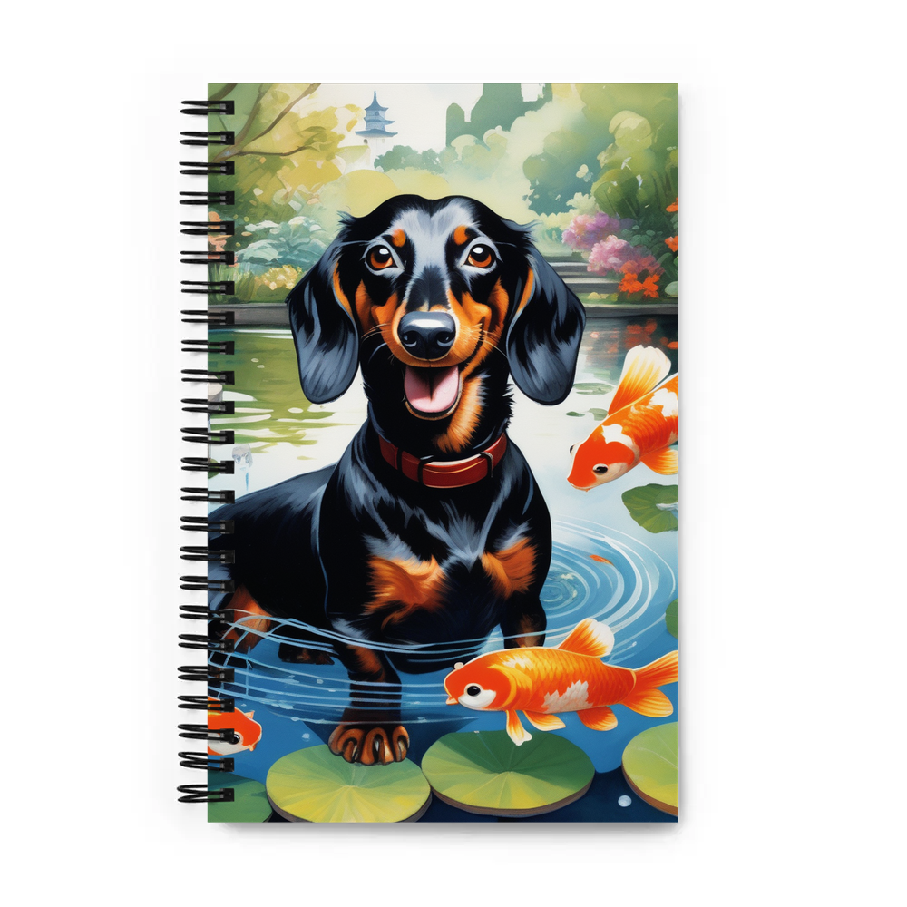 PugMug Custom Black Dachshund Spiral Notebook