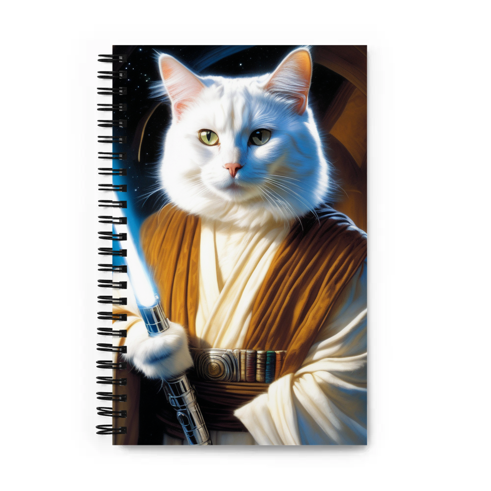 PugMug Custom White Companion Cat Spiral Notebook