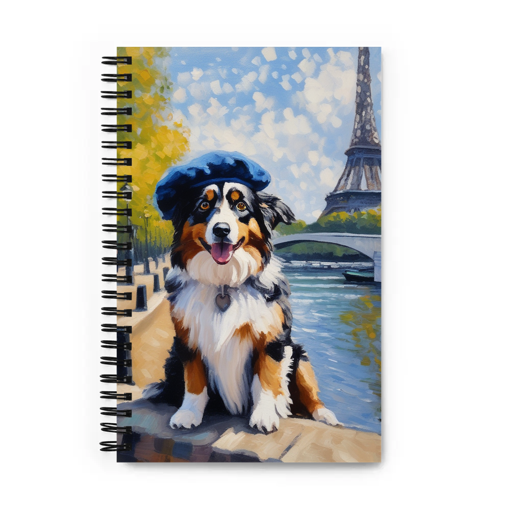 PugMug Custom Australian Shepherd Dog Spiral Notebook
