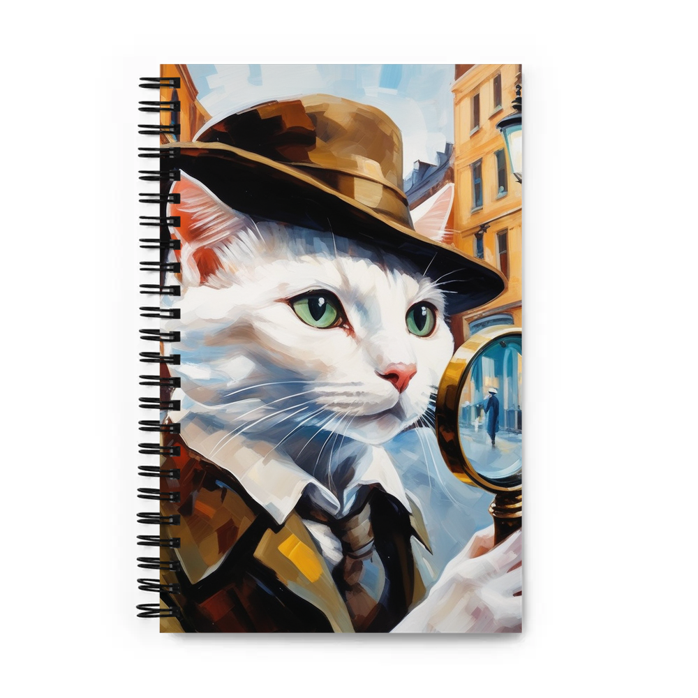 PugMug Custom White Companion Cat Spiral Notebook