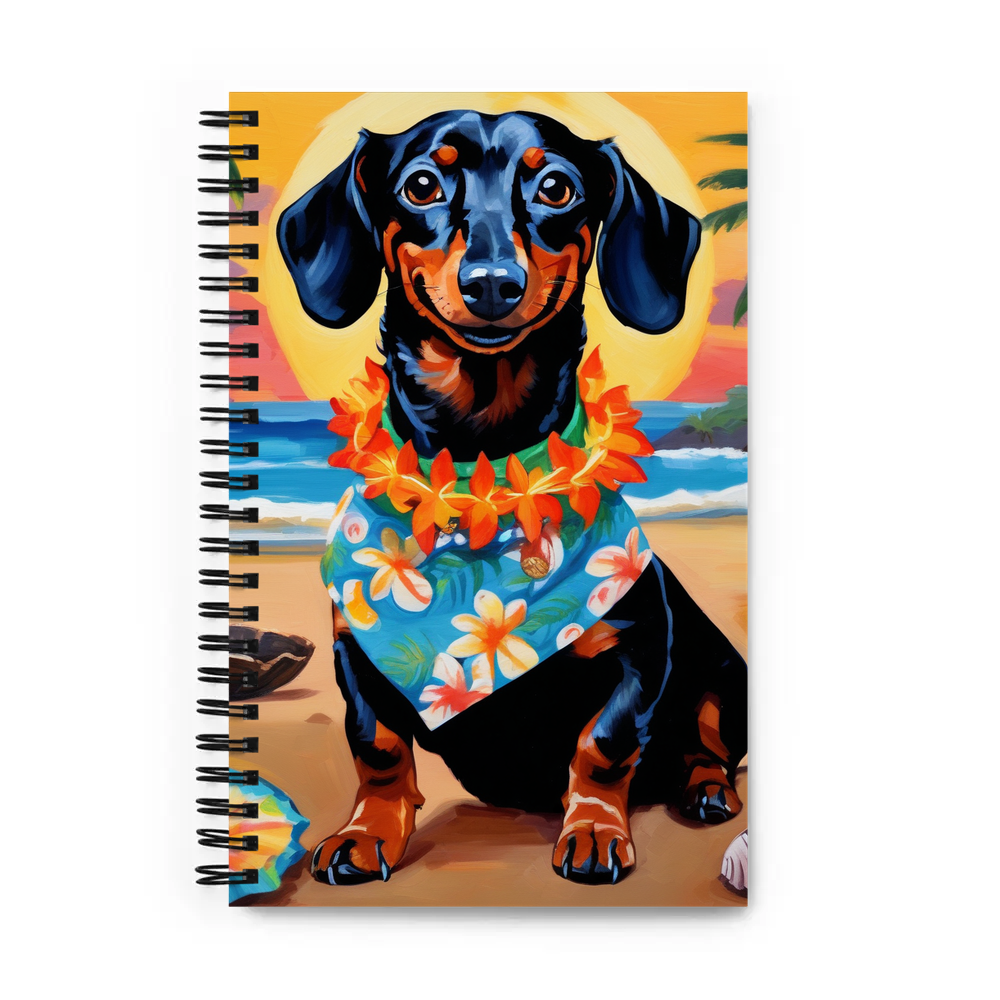 PugMug Custom Black Dachshund Spiral Notebook