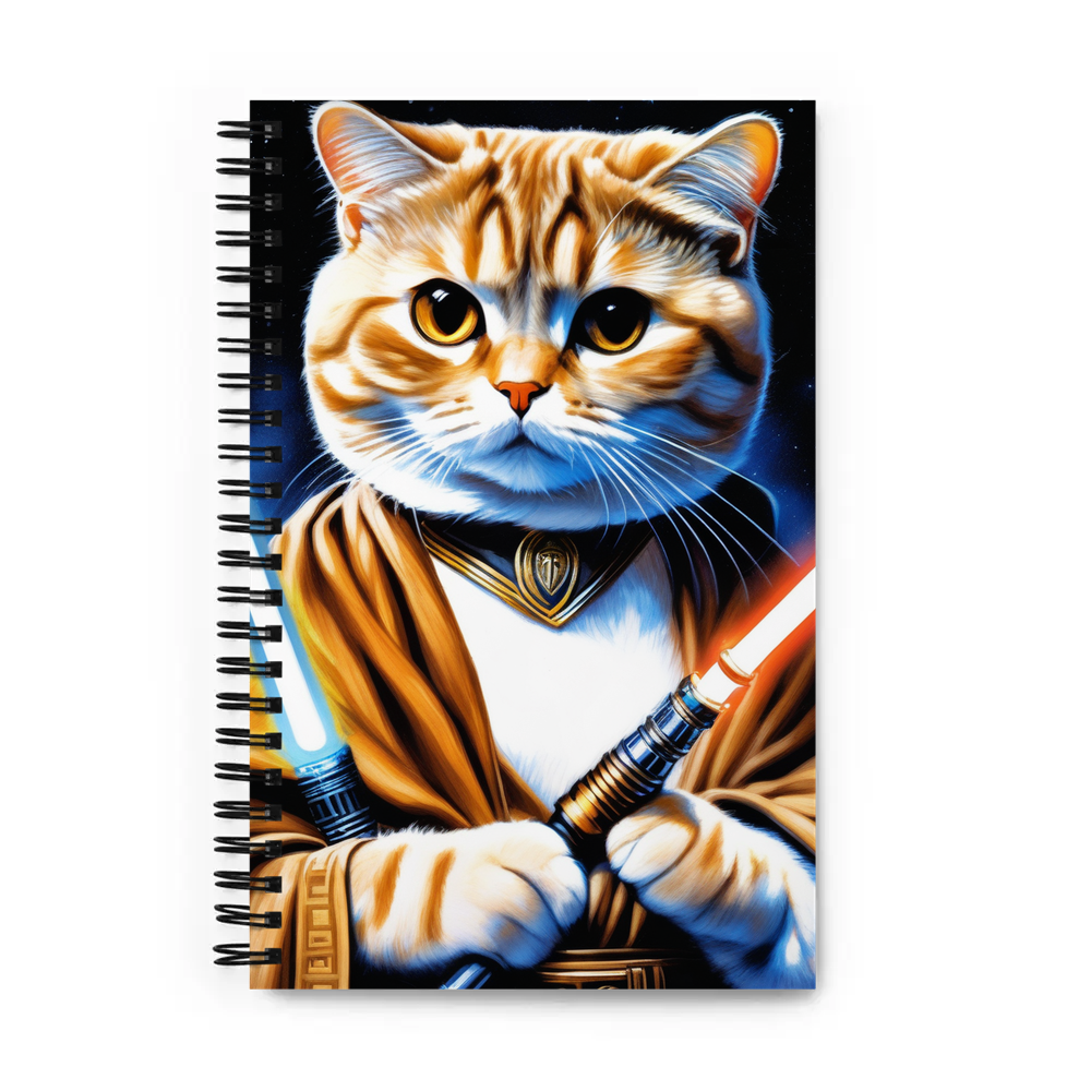 PugMug Custom Tabby Scottish Fold Cat Spiral Notebook