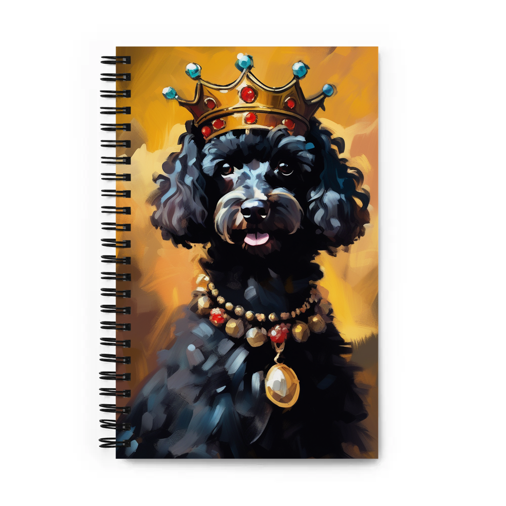 PugMug Custom Black Poodle Spiral Notebook