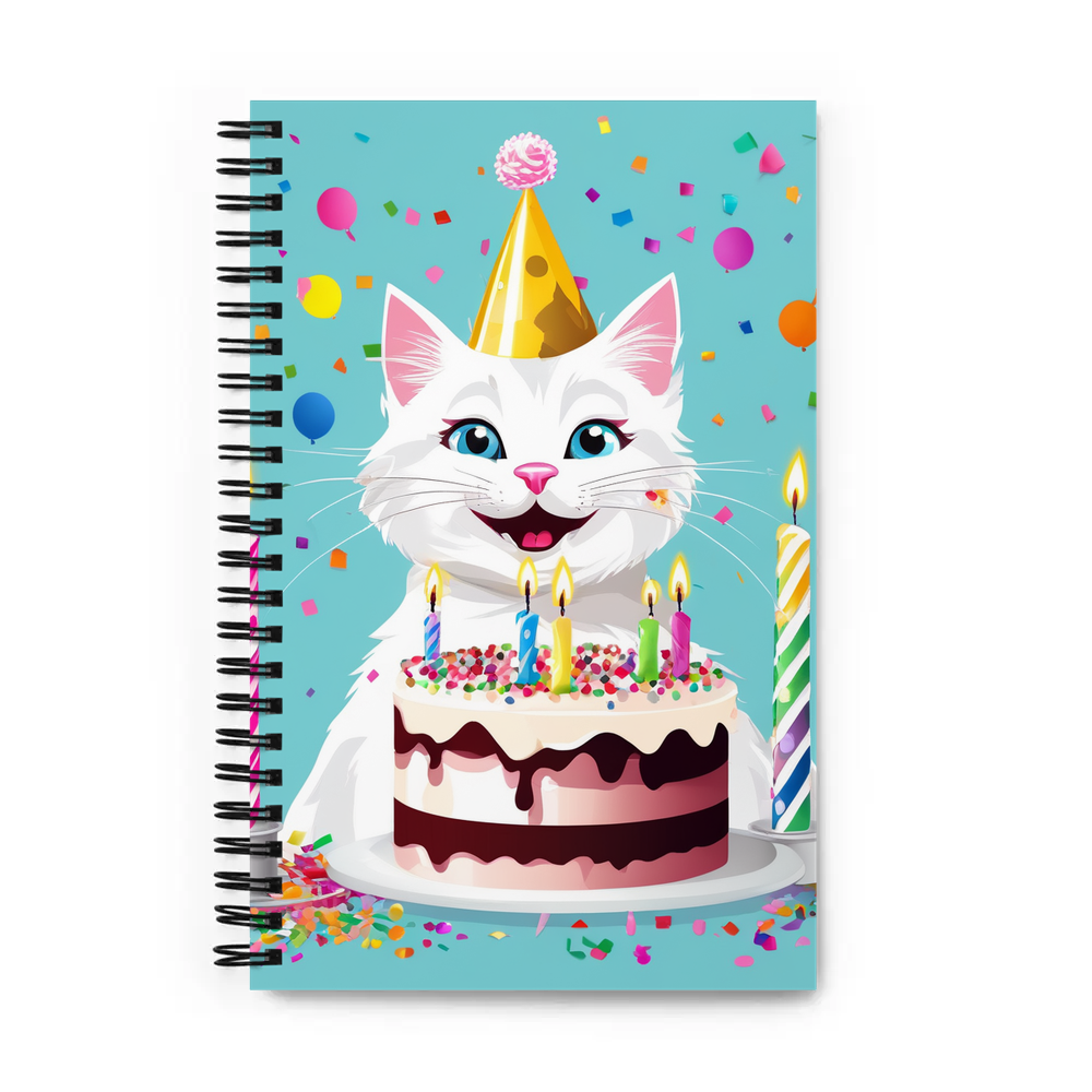 PugMug Custom White Companion Cat Spiral Notebook