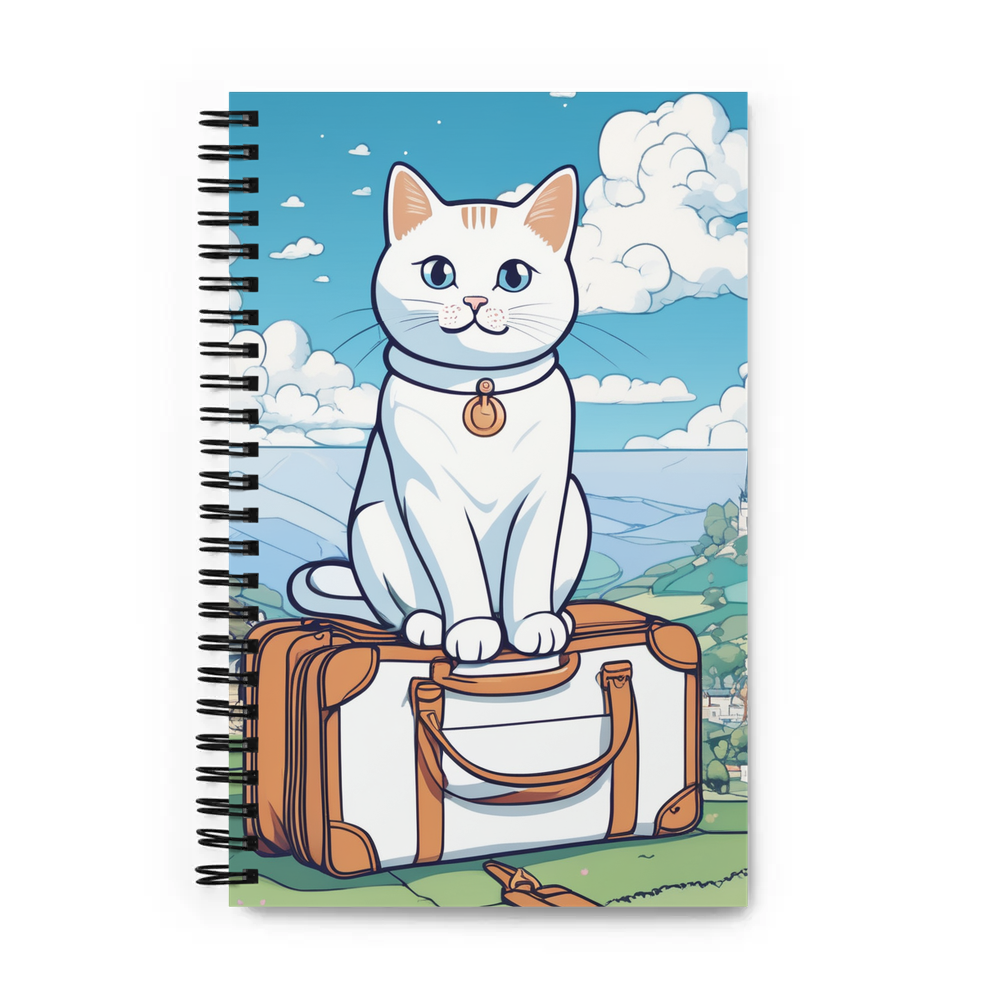 PugMug Custom White Companion Cat Spiral Notebook