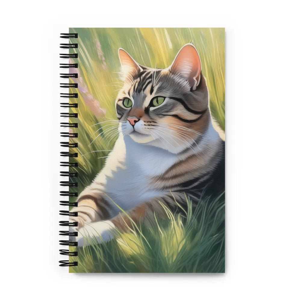 PugMug Custom Tabby Companion Cat Spiral Notebook