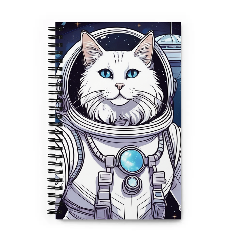PugMug Custom White Companion Cat Spiral Notebook