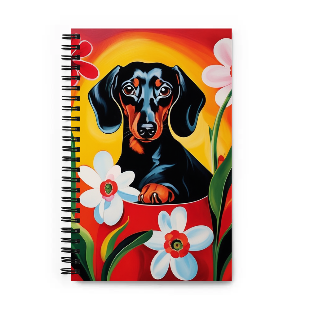 PugMug Custom Black Dachshund Spiral Notebook