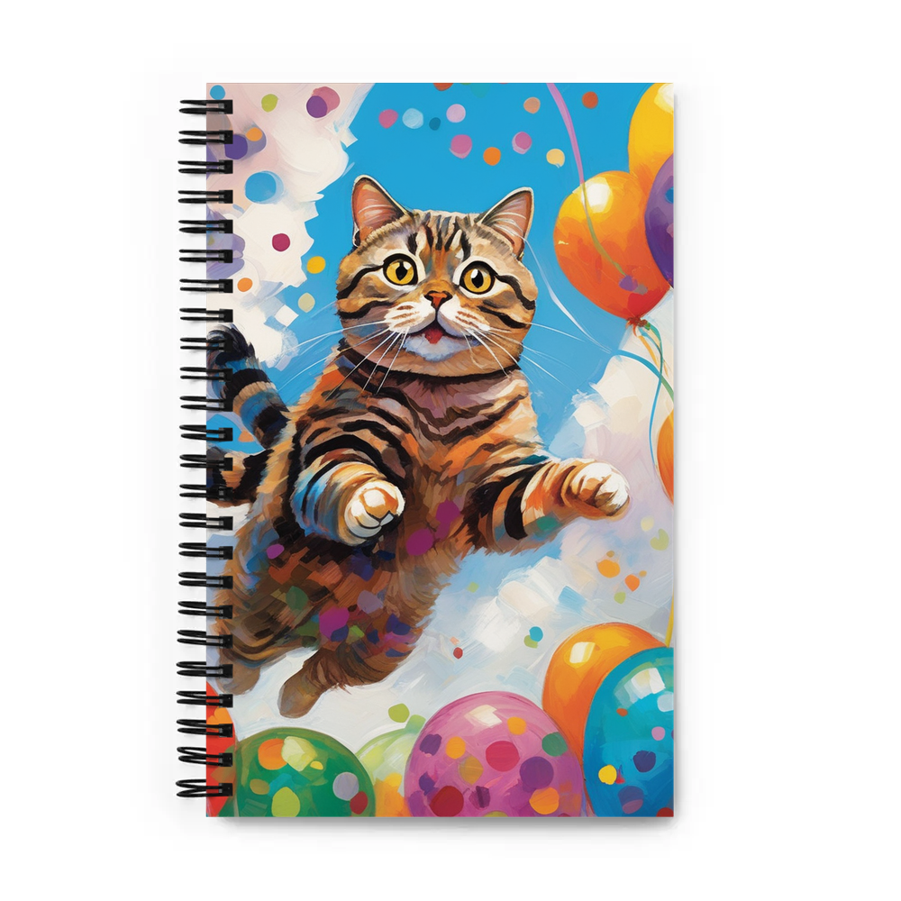 PugMug Custom Tabby Scottish Fold Cat Spiral Notebook