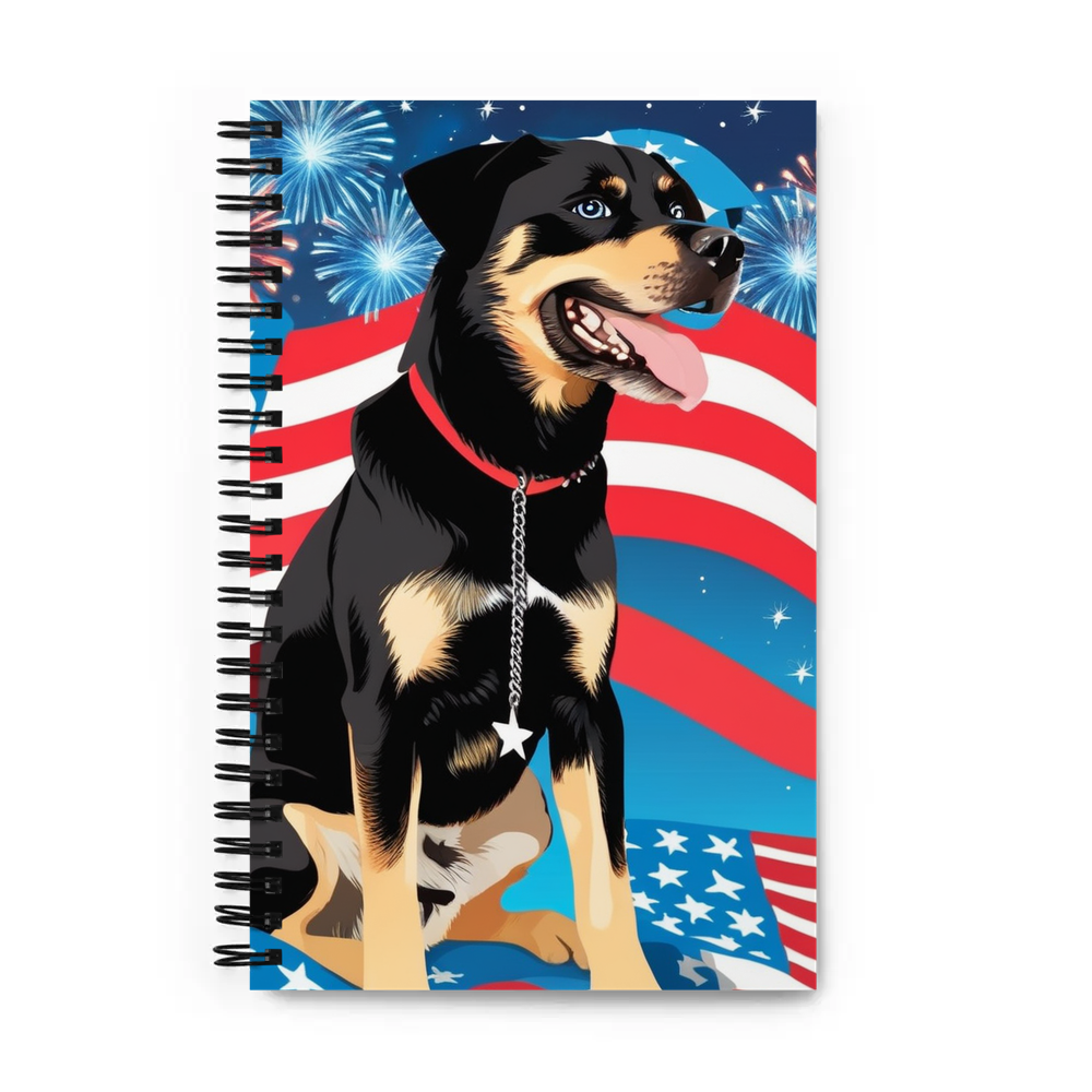 PugMug Custom Blue Spiral Notebook