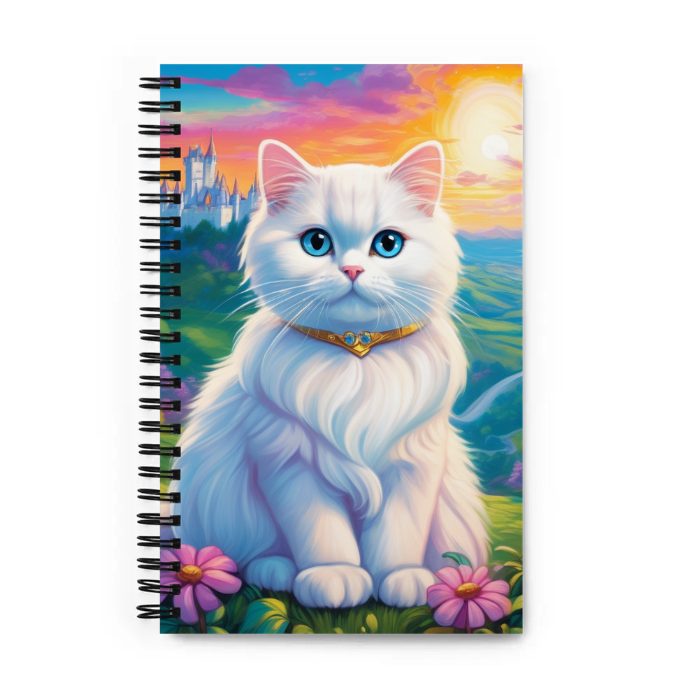 PugMug Custom White Scottish Fold Cat Spiral Notebook