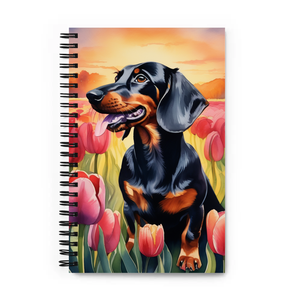 PugMug Custom Black Dachshund Spiral Notebook