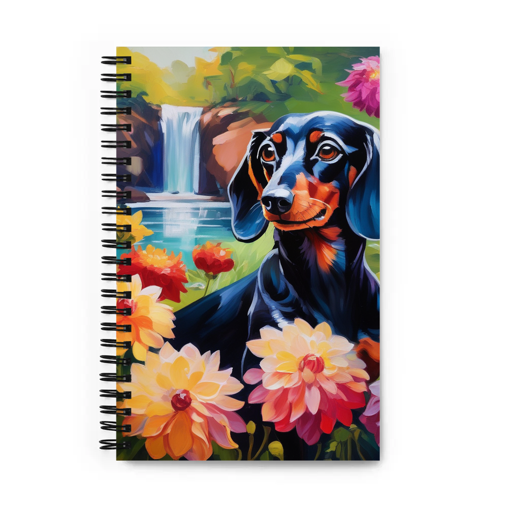 PugMug Custom Black Dachshund Spiral Notebook