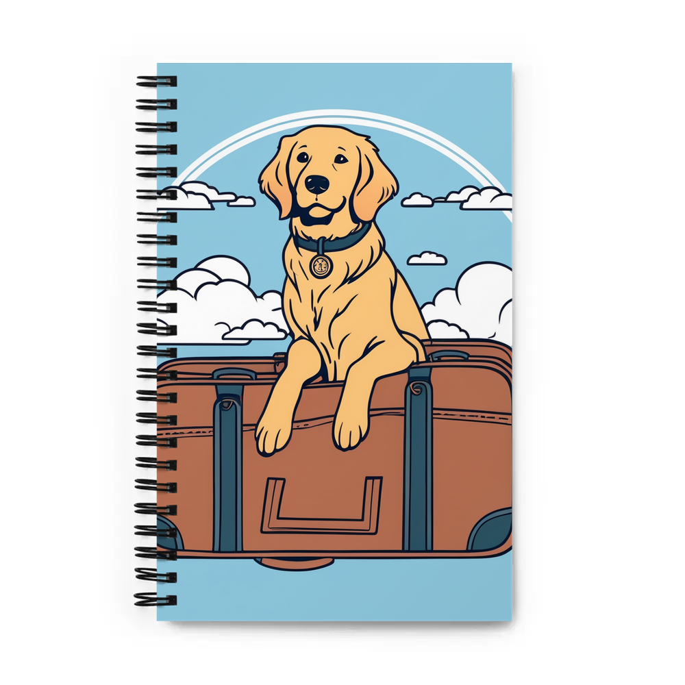 PugMug Custom Golden Retriever Spiral Notebook