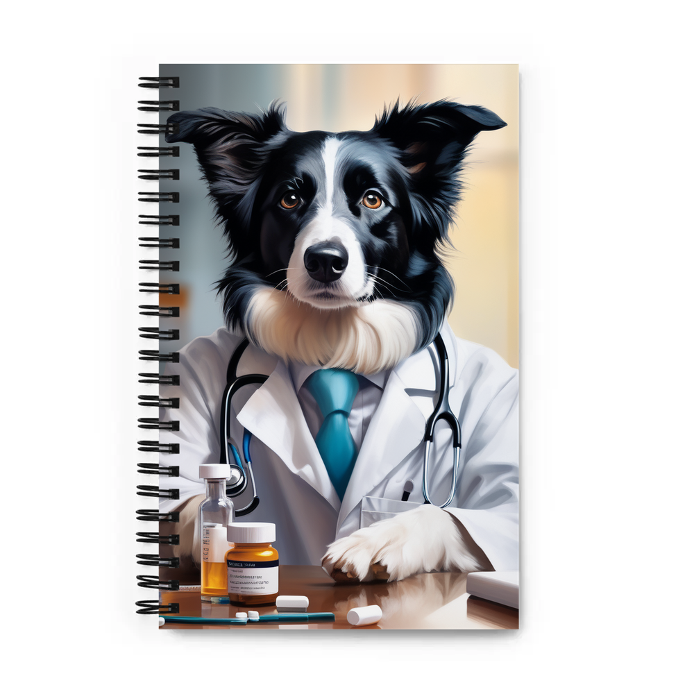 PugMug Custom Border Collie Spiral Notebook