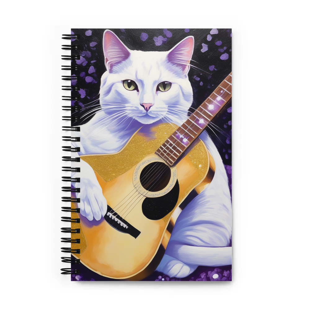 PugMug Custom White Companion Cat Spiral Notebook
