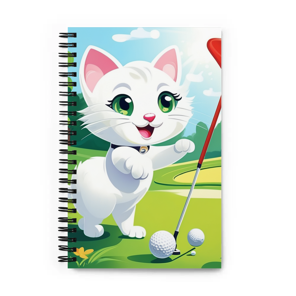 PugMug Custom White Companion Cat Spiral Notebook