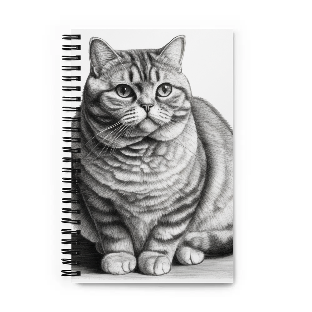 PugMug Custom Tabby British Shorthair Cat Spiral Notebook