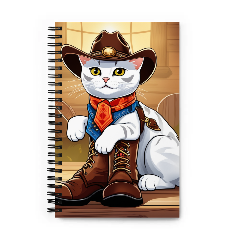 PugMug Custom White American Shorthair Cat Spiral Notebook