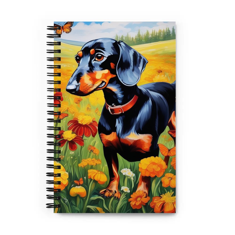 PugMug Custom Black Dachshund Spiral Notebook