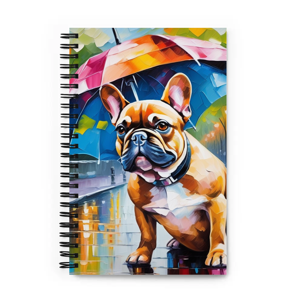PugMug Custom Tan French Bulldog Spiral Notebook