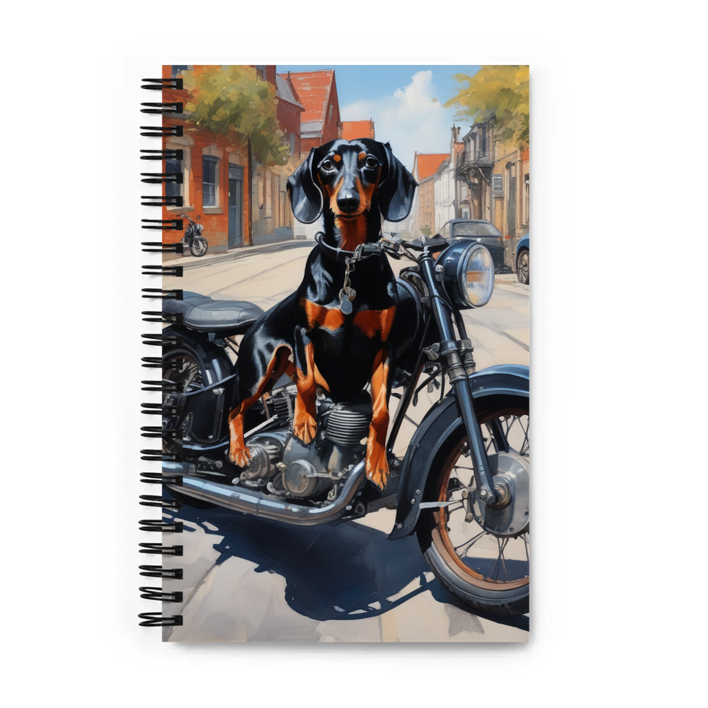 PugMug Custom Black Dachshund Spiral Notebook