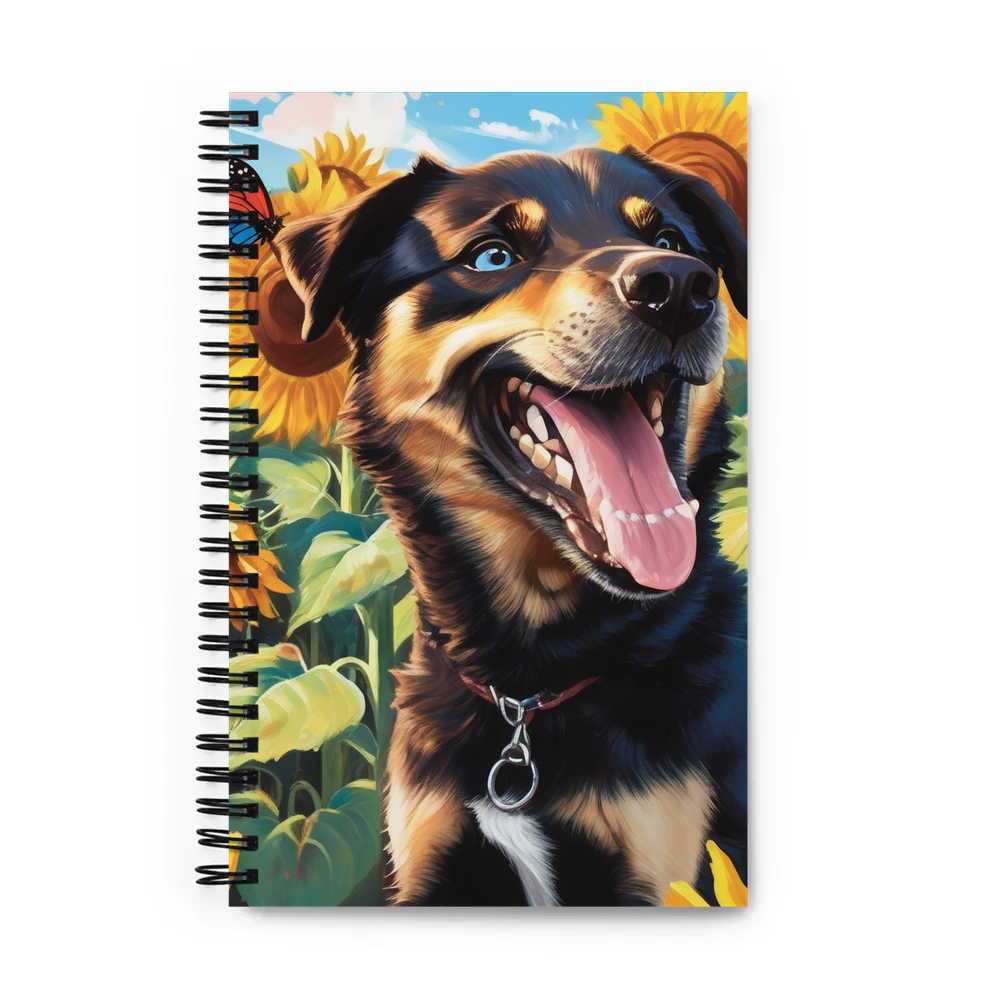 PugMug Custom Blue Spiral Notebook