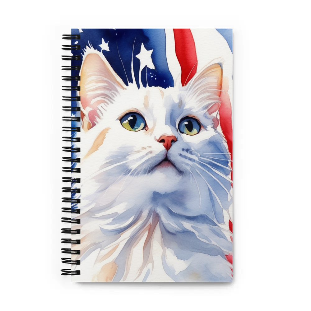 PugMug Custom White Companion Cat Spiral Notebook