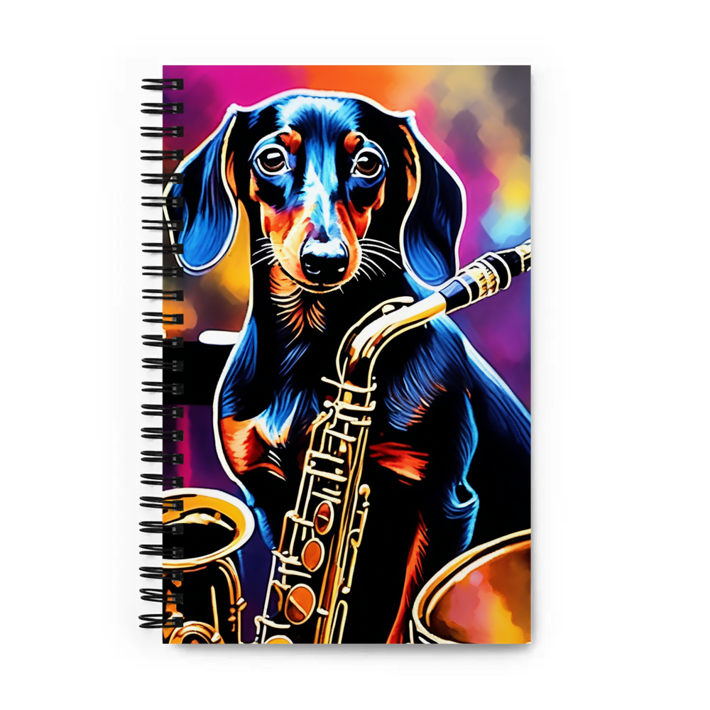 PugMug Custom Black Dachshund Spiral Notebook
