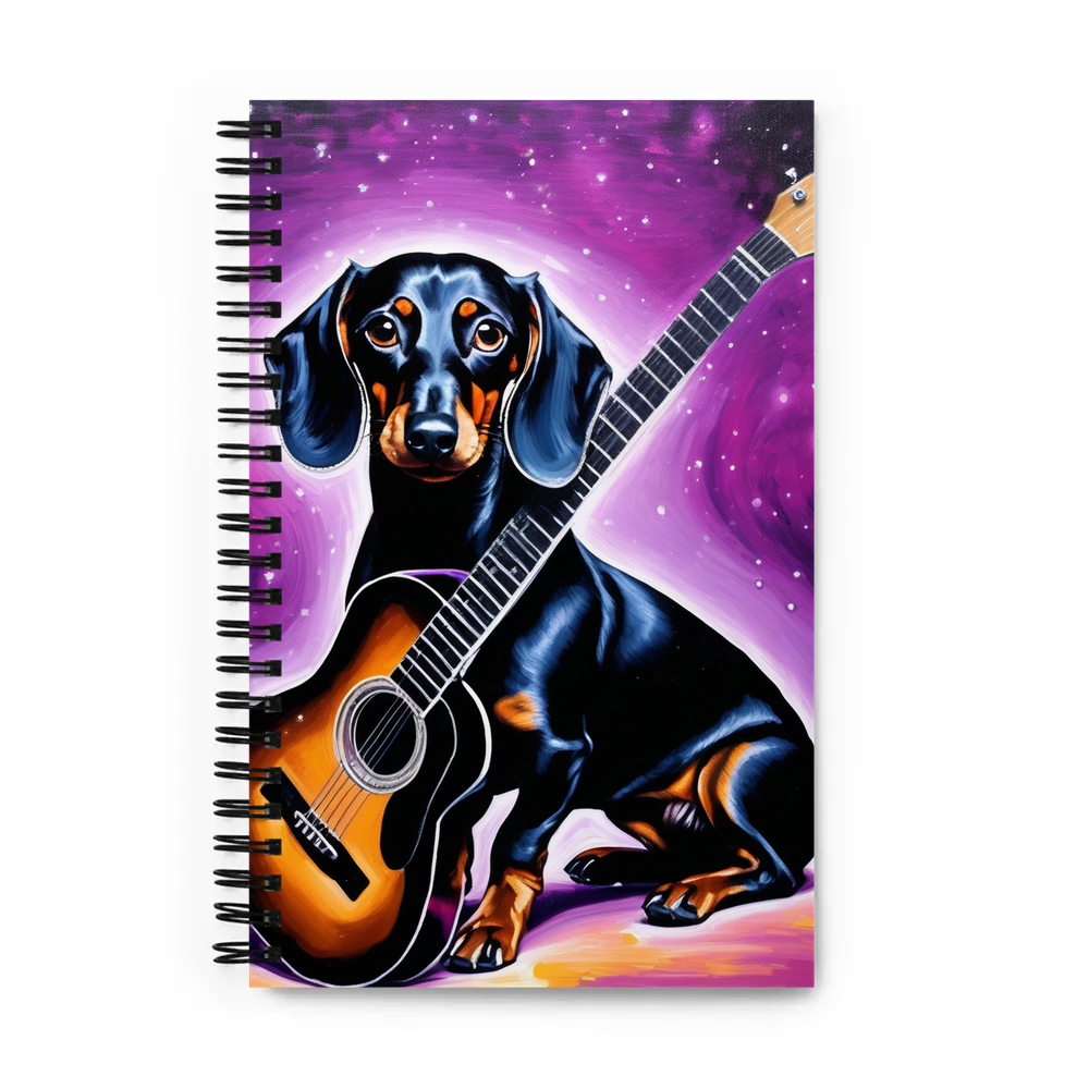 PugMug Custom Black Dachshund Spiral Notebook