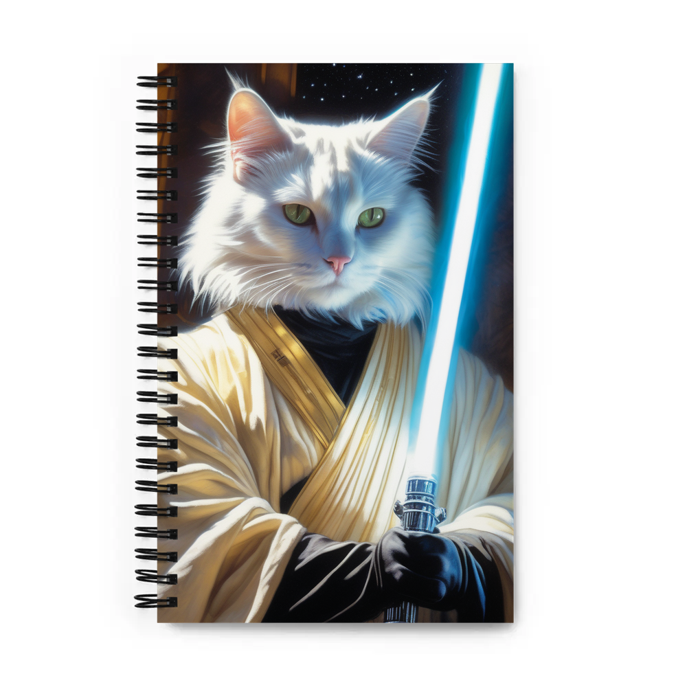 PugMug Custom White Companion Cat Spiral Notebook
