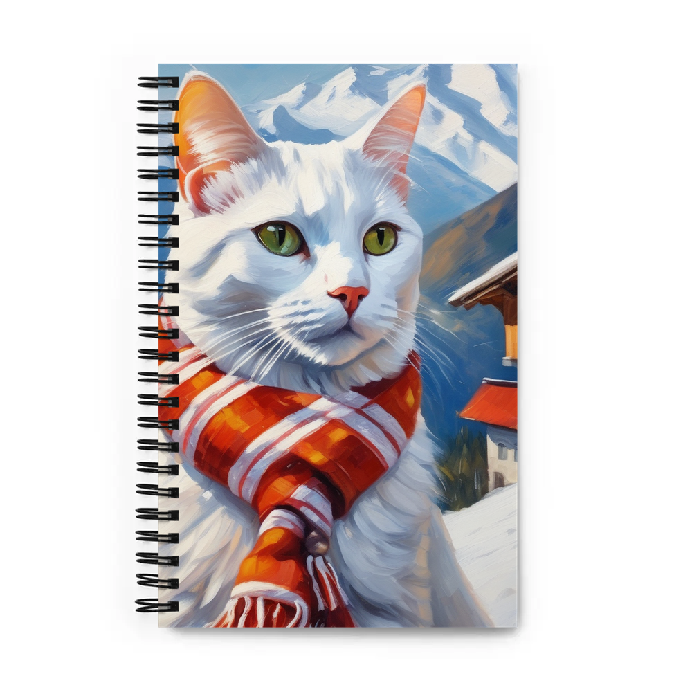 PugMug Custom White Companion Cat Spiral Notebook