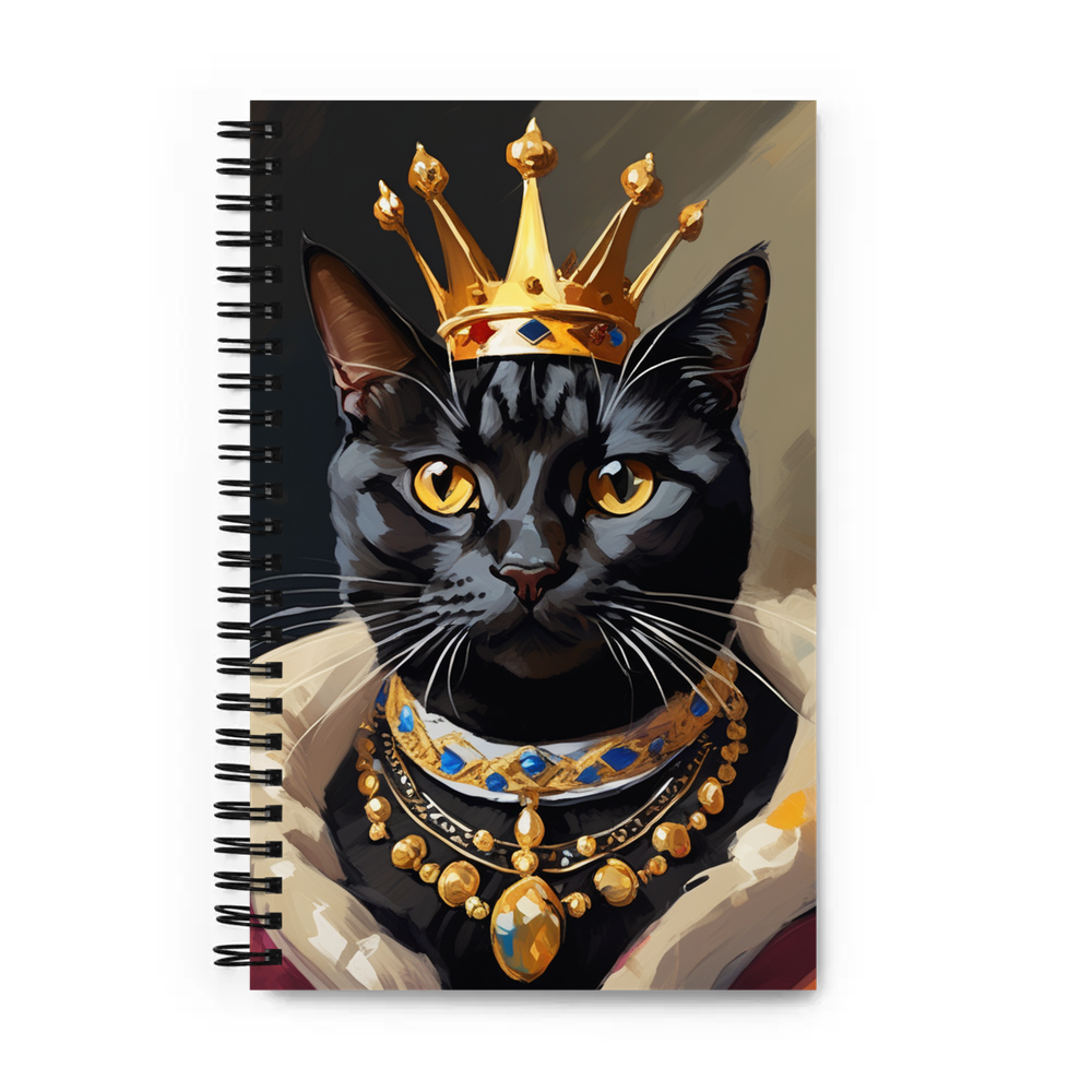 PugMug Custom Black American Shorthair Cat Spiral Notebook