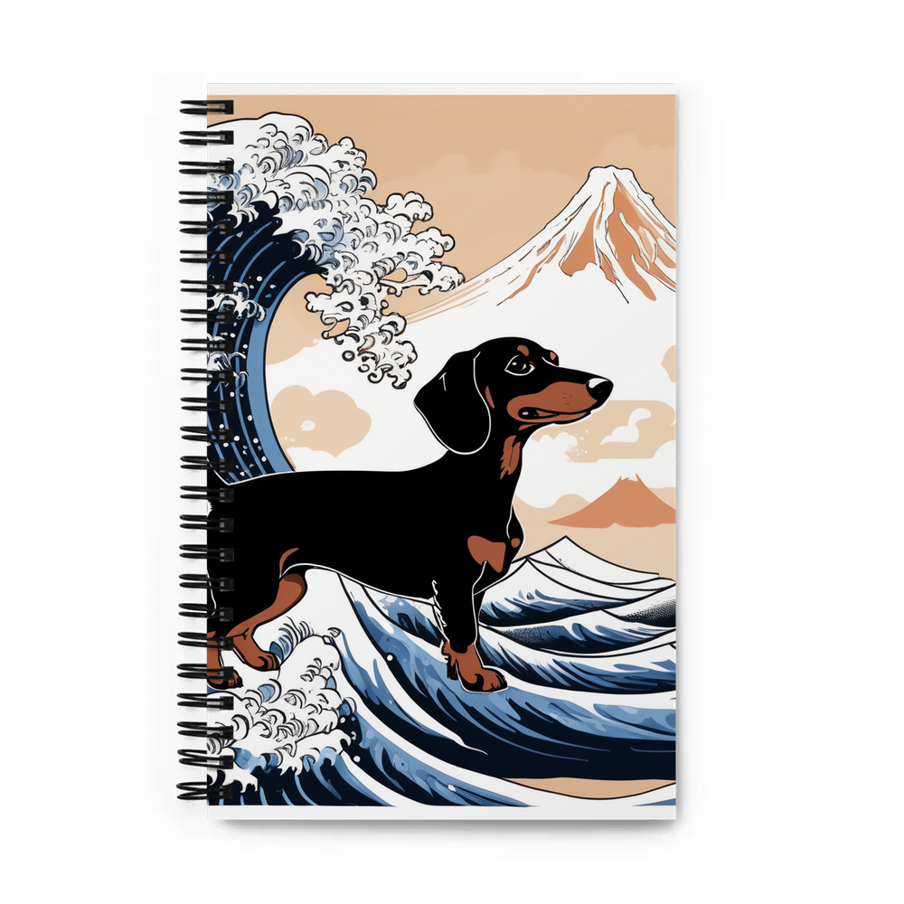 PugMug Custom Black Dachshund Spiral Notebook