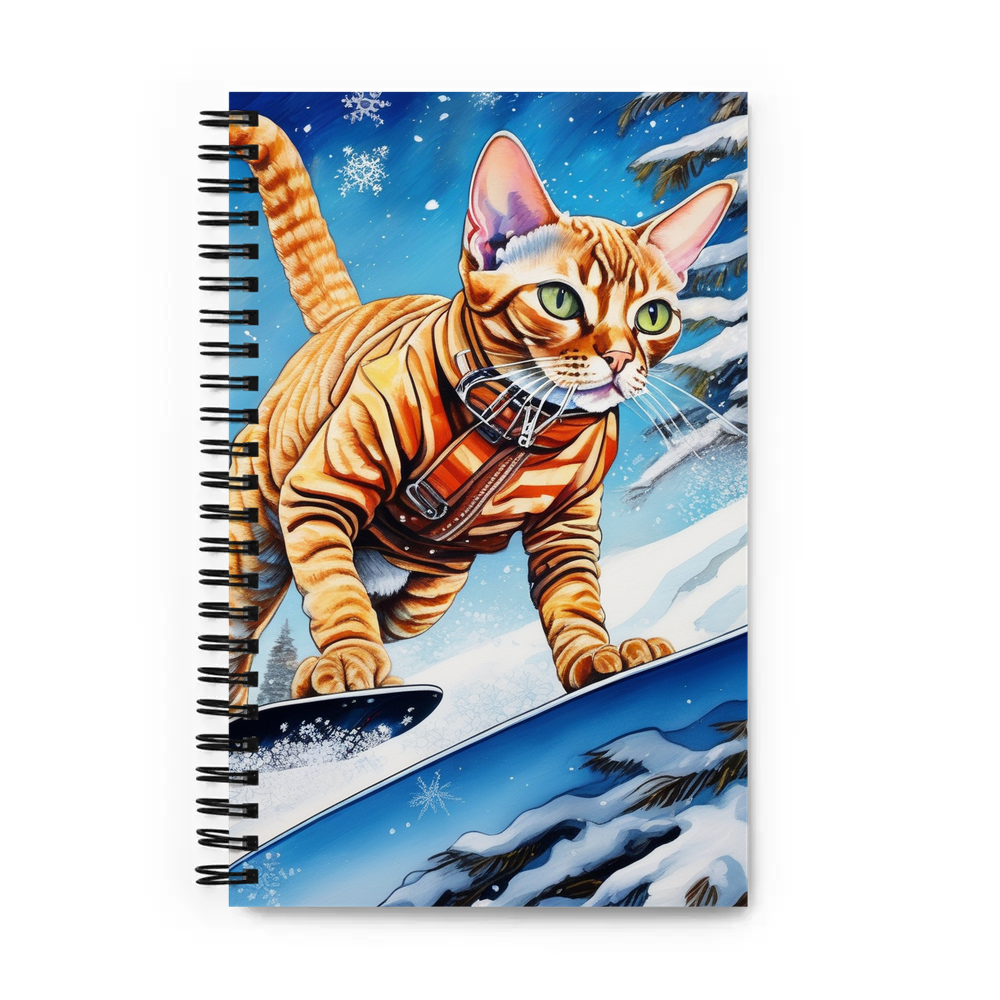 PugMug Custom Tabby Devon Rex Cat Spiral Notebook