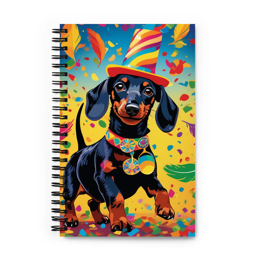 PugMug Custom Black Dachshund Spiral Notebook