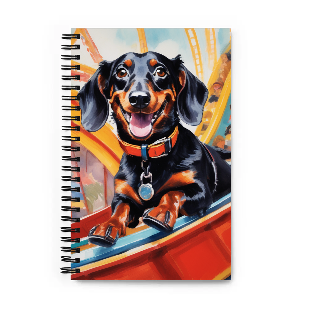 PugMug Custom Black Dachshund Spiral Notebook