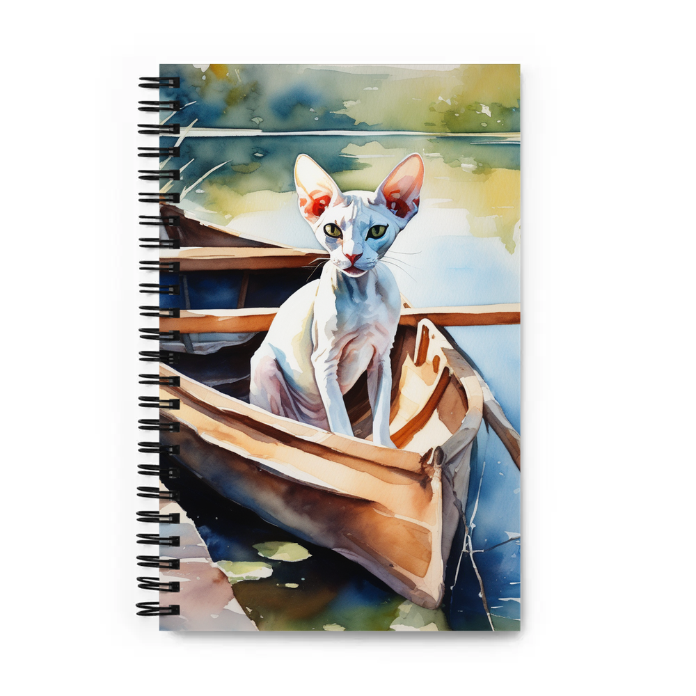 PugMug Custom White Sphynx Cat Spiral Notebook
