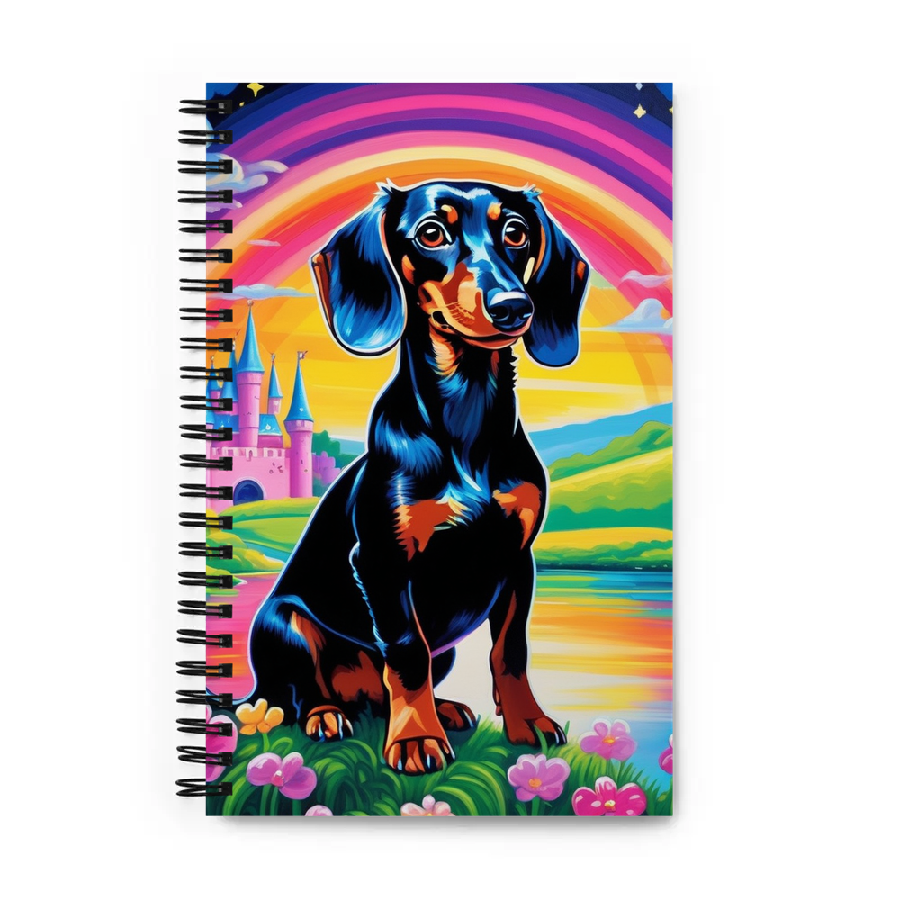 PugMug Custom Black Dachshund Spiral Notebook