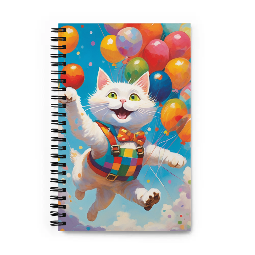 PugMug Custom White Companion Cat Spiral Notebook