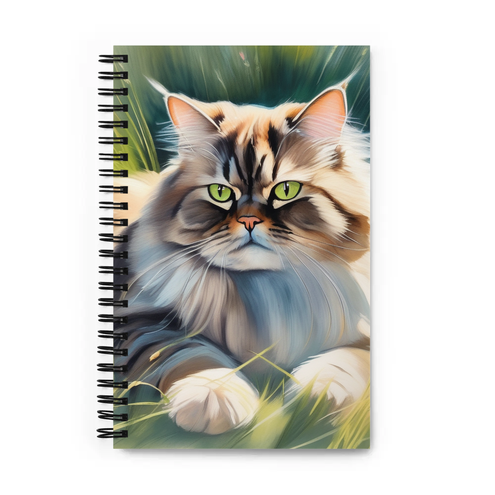 PugMug Custom Tabby Persian Cat Spiral Notebook
