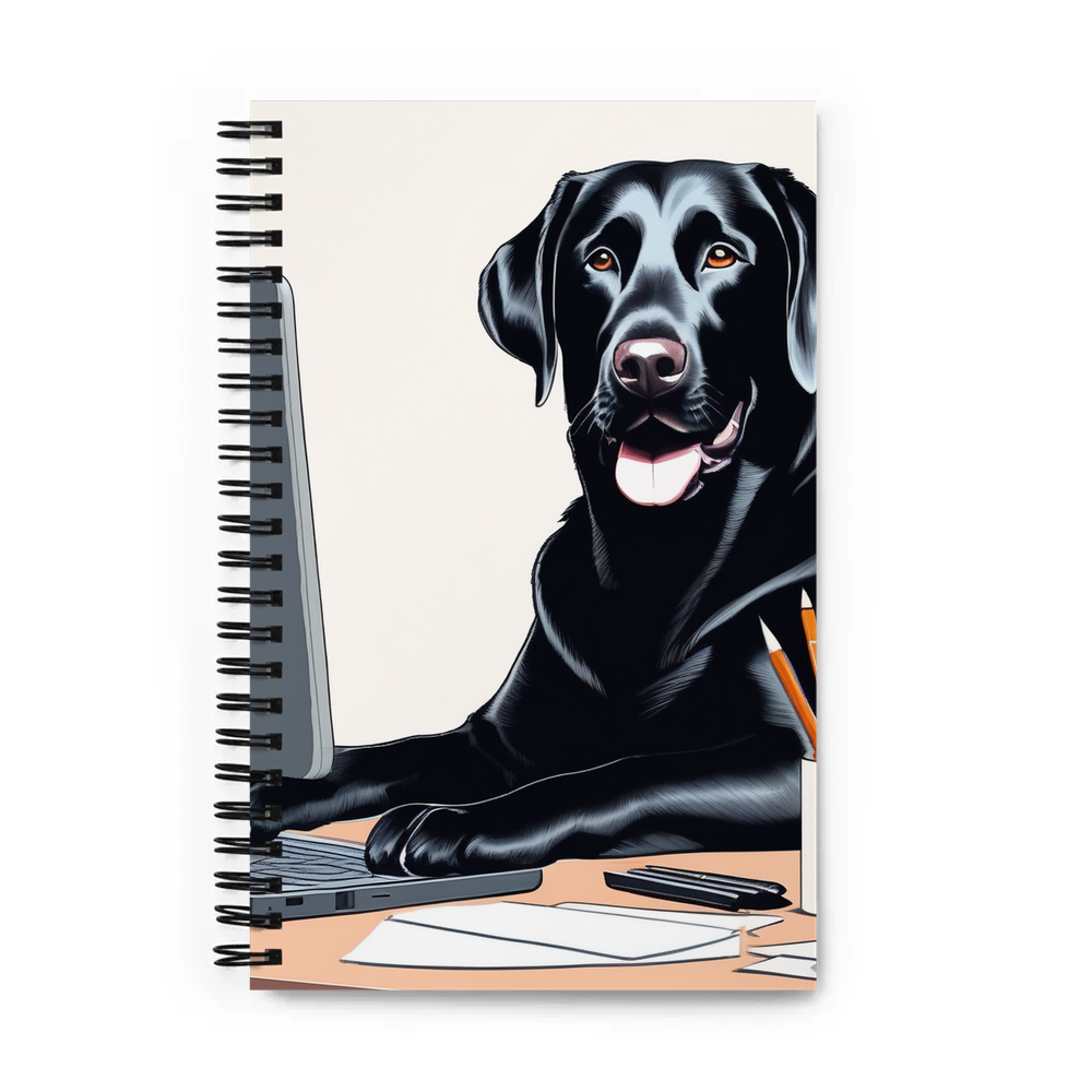 PugMug Custom Black Labrador Retriever Spiral Notebook