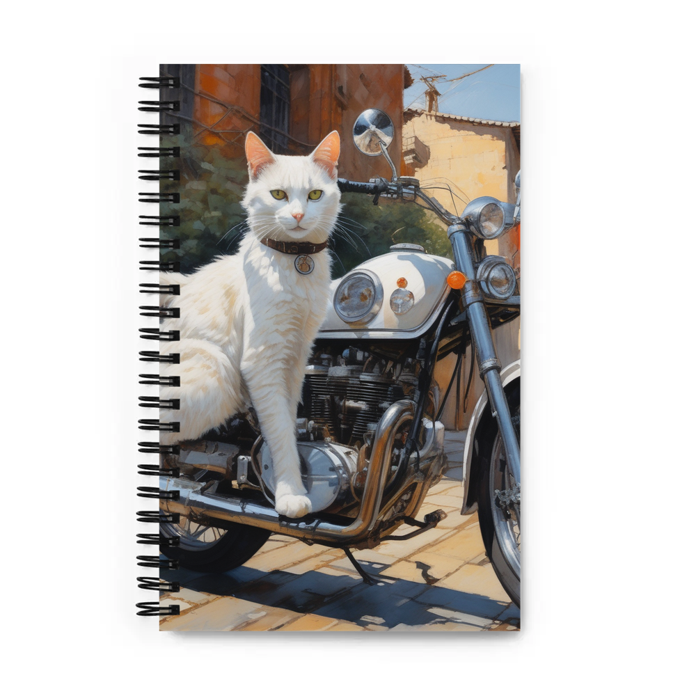 PugMug Custom White Companion Cat Spiral Notebook