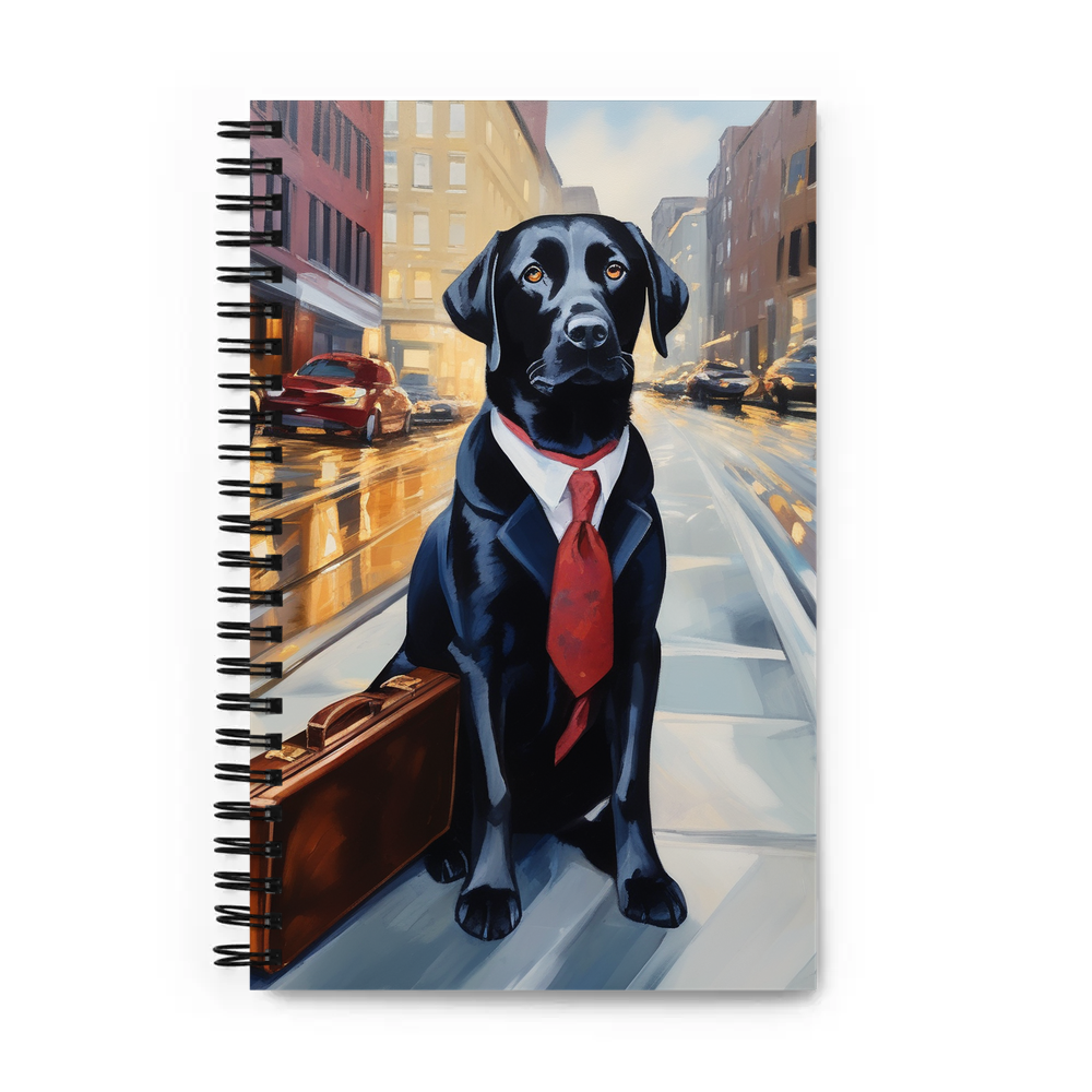 PugMug Custom Black Labrador Retriever Spiral Notebook