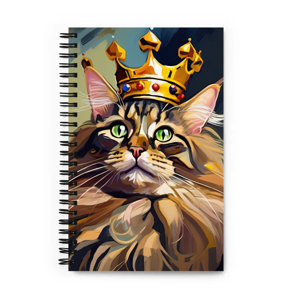 PugMug Custom Tabby Maine Coon Cat Spiral Notebook