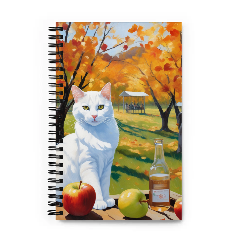 PugMug Custom White Companion Cat Spiral Notebook