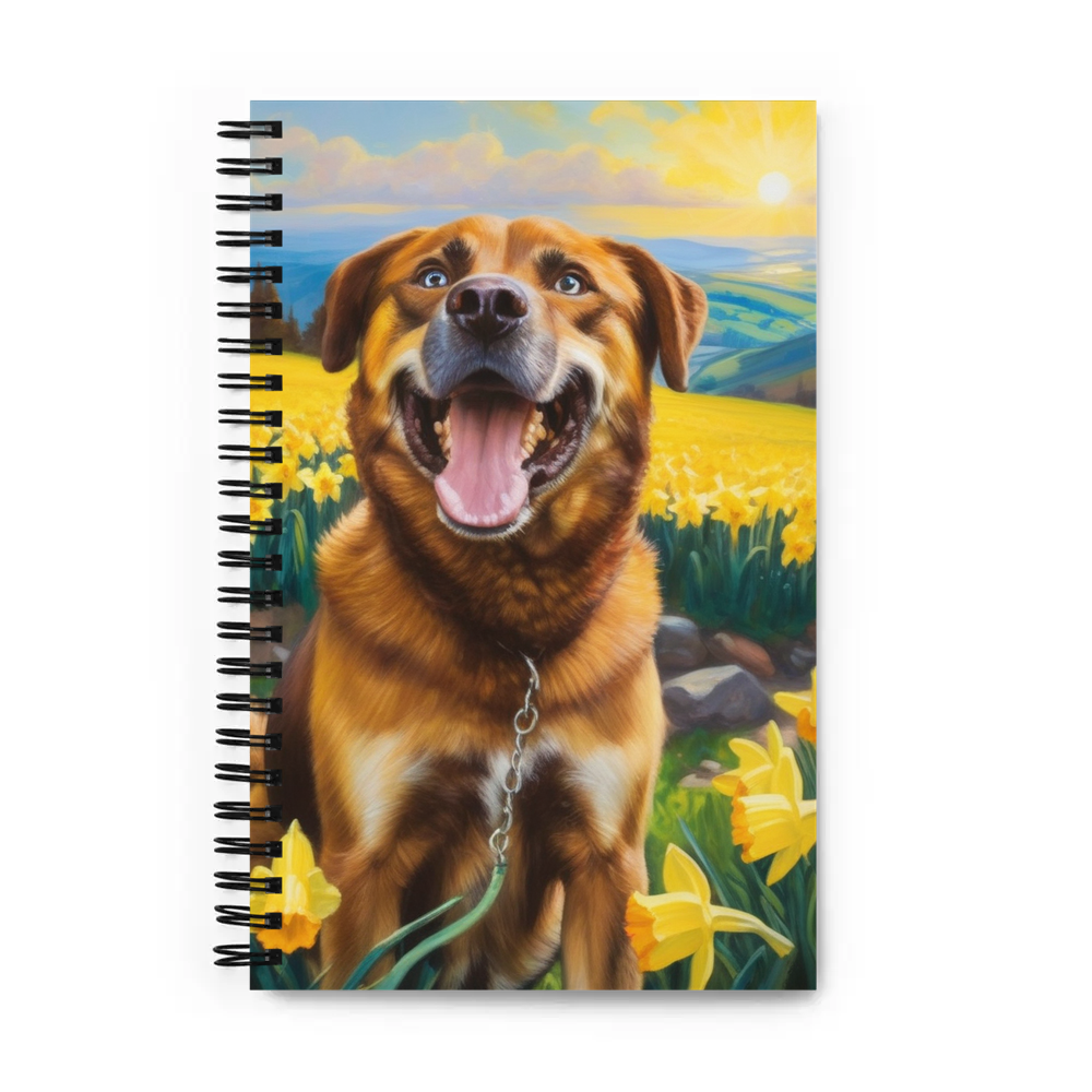 PugMug Custom Blue Spiral Notebook