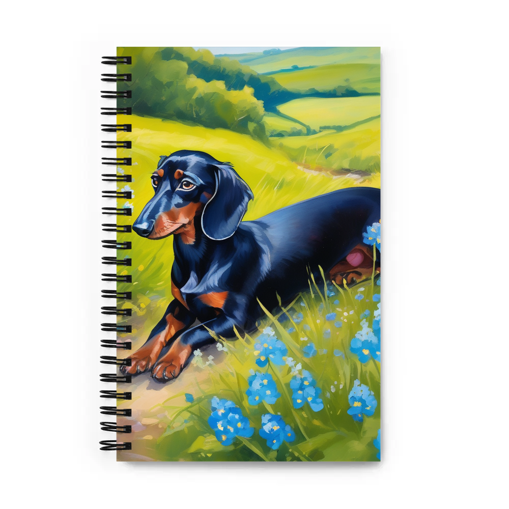 PugMug Custom Black Dachshund Spiral Notebook
