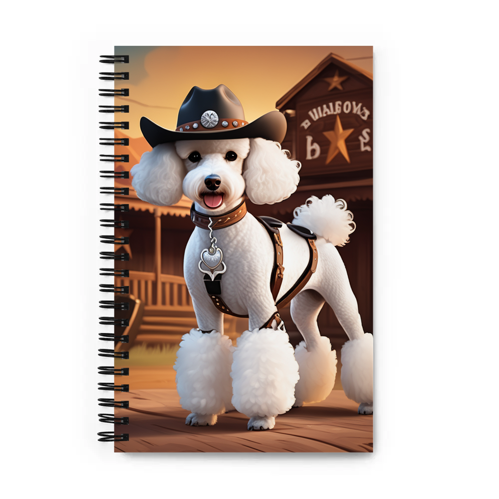 PugMug Custom White Poodle Spiral Notebook