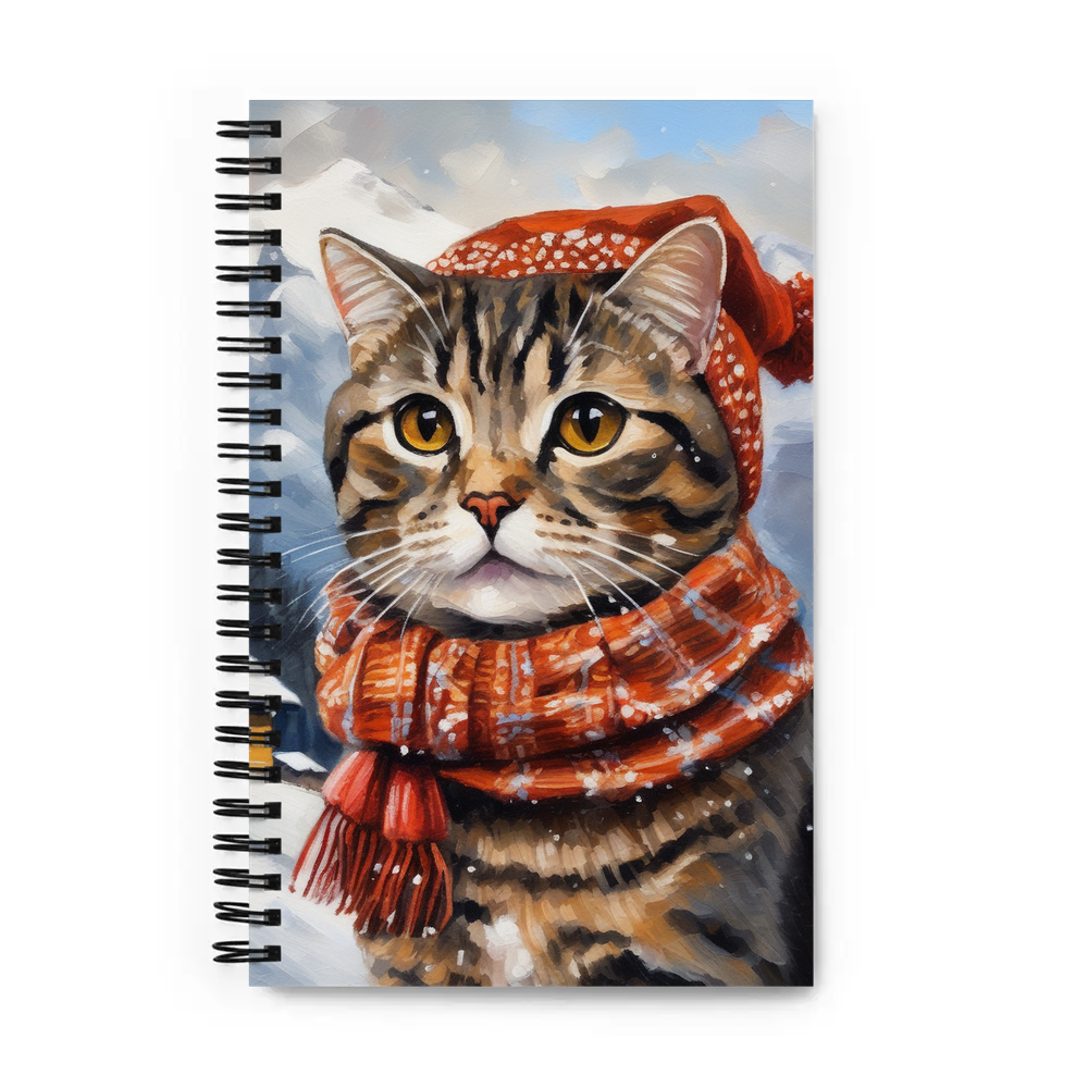 PugMug Custom Tabby Scottish Fold Cat Spiral Notebook